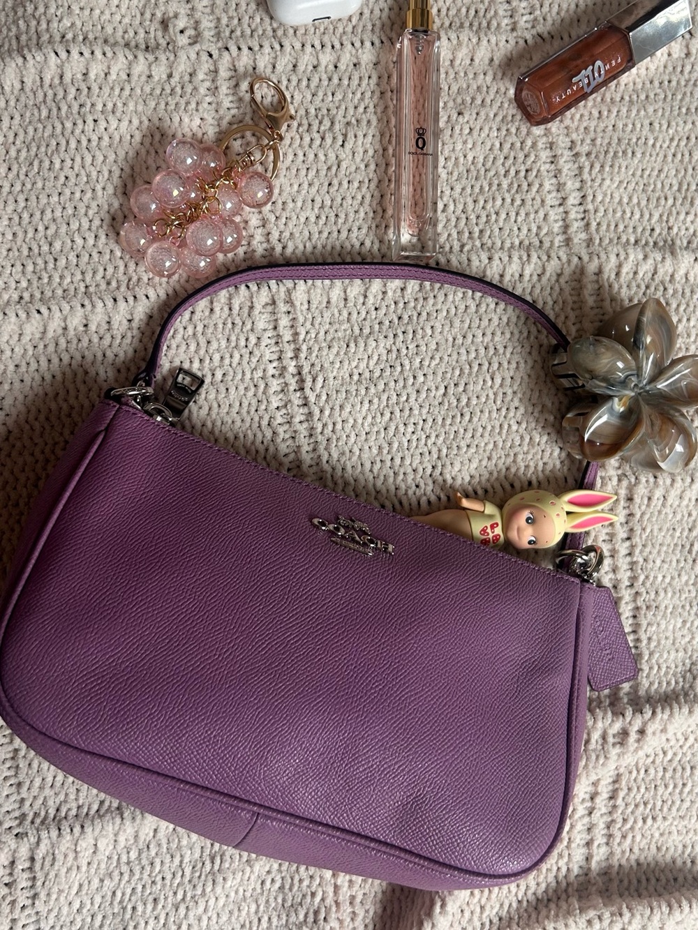 COACH Lilac Leather shoulder purse